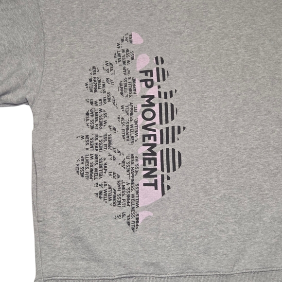 FP Movement All Star Oversize Graphic Sweatshirt Gray White XL NWOT - Picture 6 of 13